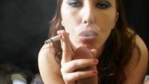 Sexy Frankie Ray smoking blowjob