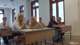 College students fuck their professor in classroom hardcore