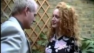 English redhead Nicole gets caught smoking a joint