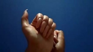 long nails and sand on the beach