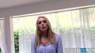 PropertySex - Stunning blonde realtor fucks client homemade