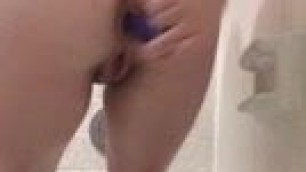 anal dildo in the bath