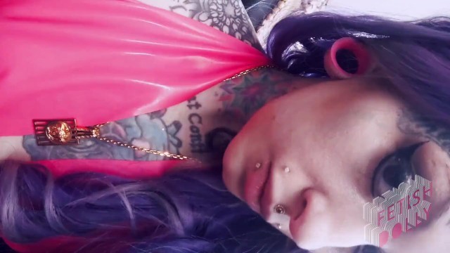 Sissy Brainwash AMSR Whisper Latex Femdom Rainbow Hair Tattooed Mistress Suicide Girl Slave Dominati