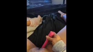 Almost Caught Cumming and Watching Porn while Roommates Party next Door